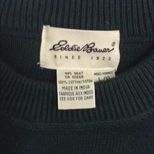 Men's Large Hunt Green Sweater Cotton